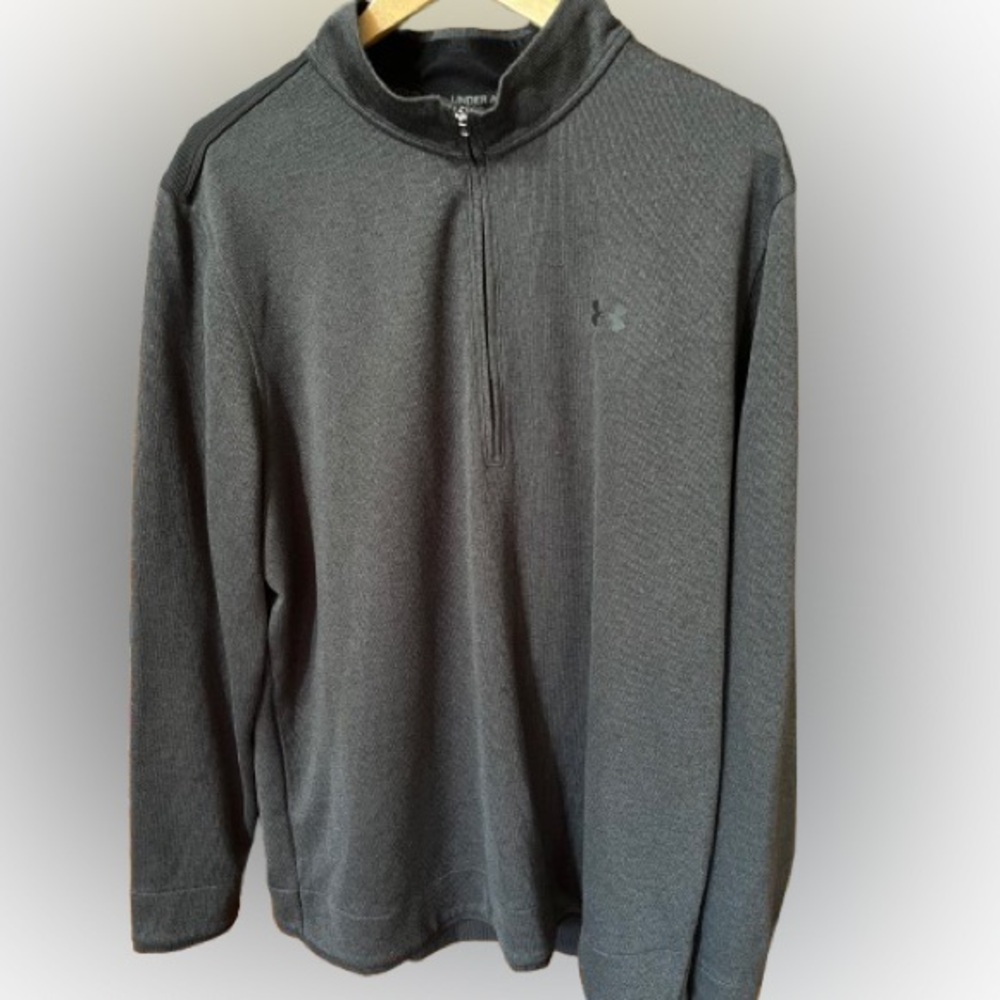 Under Armour Loose Cold Gear Men's Charcoal Zip-Up Sweater Size XXL